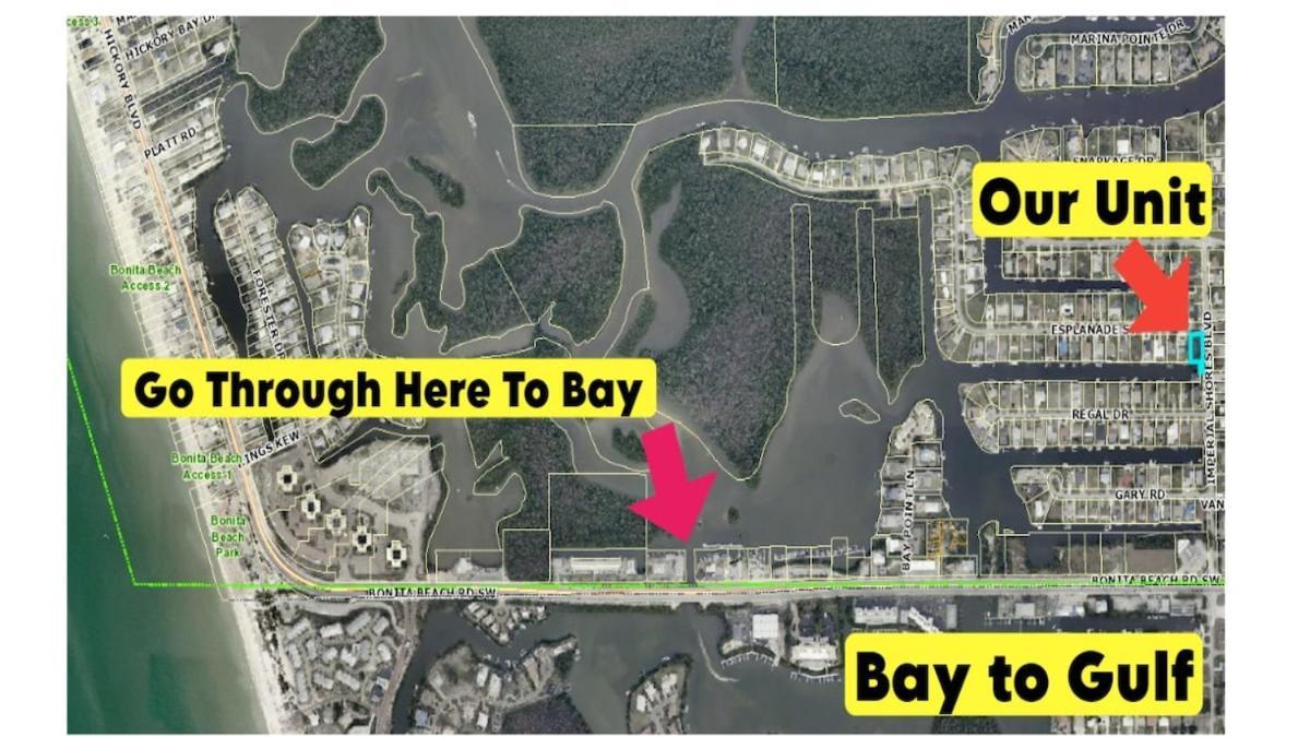 Blue Crab Dock On Gulf Canal Front Close 2 Beach Restaurants Bonita Springs Exterior foto